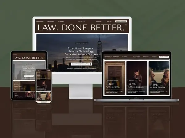 Manifest Law: Website design & development