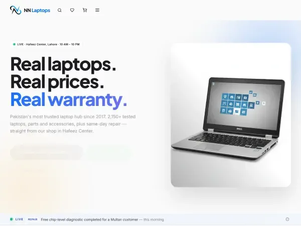 NN Laptops: E-commerce design & development
