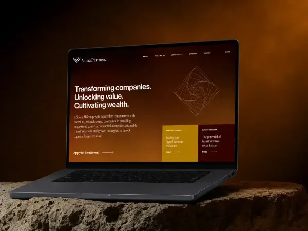 Vuna Partners: Website design & development